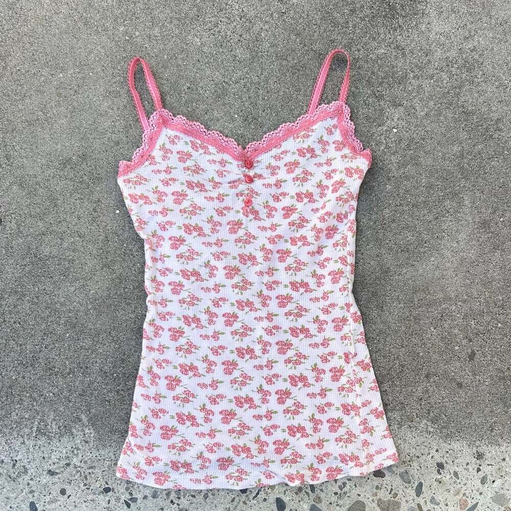 Y2K Vintage Cottagecore Floral Cami Size Small